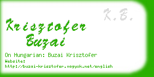 krisztofer buzai business card